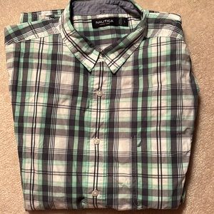 Nautical large plaid men’s shirt